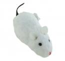 Rat blanc automate courant avec fourrure et mouvement de la queue - Jouet m&eacute;canique &agrave; remontoir