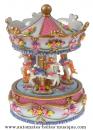 Carrousel musical miniature : carrousel musical bleu Réf : 14136