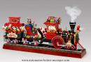 Automate musical de Noël Mr Christmas : automate musical locomotive de Noël avec père Noël et animaux