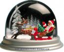 Boule à neige classique non musicale allemande : boule à neige en plastique avec Père Noël