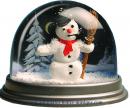 Boule à neige classique non musicale allemande : boule à neige en plastique avec bonhomme de neige