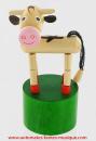 Jouet en bois articulé : jouet en bois articulé vache