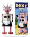Robot mécanique en métal, tôle et fer blanc : robot mécanique en métal "Roxy robot"