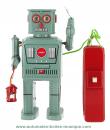 Robot mécanique en métal, tôle et fer blanc : robot mécanique en métal "Lantern robot"