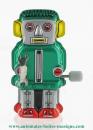 Robot mécanique en métal, tôle et fer blanc : robot mécanique en métal "Mini robot vert"