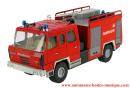 Jouet mécanique en métal, tôle et fer blanc agrafé : jouet mécanique "Camion des pompiers Tatra 815"