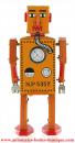 Robot mécanique en métal, tôle et fer blanc : robot mécanique en métal "Robot Liliput"