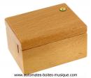 Boîte en bois vernis : boîte en bois pour mécanisme musical à manivelle