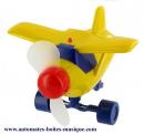Jouet avion ventilateur : jouet avion à hélices de couleur jaune
