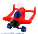 Jouet avion ventilateur : jouet avion à hélices de couleur rouge