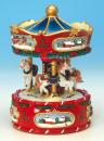 Carrousel musical miniature de Noël : carrousel musical miniature de taille moyenne