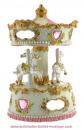 Carrousel musical miniature en polystone : carrousel musical avec dorures