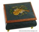Petite boîte à musique traditionnelle de 18 lames : boîte à musique avec marqueterie Instruments de musique