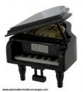 Instrument de musique ultra miniaturisé en bois : piano à queue avec mécanisme musical miniaturisé de 18 lames