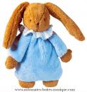 Doudou musical Trousselier avec mécanisme musical à ficelle : doudou musical lapin