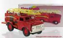 Jouet mécanique en métal, tôle et fer blanc : jouet mécanique "Camion des pompiers"