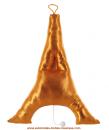 Boîte à musique Lutèce Créations en tissu : boîte à musique Tour Eiffel Bronze avec mécanisme musical à ficelle