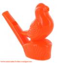 Sifflet à eau en plastique pour imiter le chant d'un oiseau : sifflet à eau orange