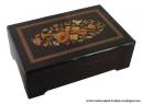 Boîte à bijoux musicale en bois de 18 lames avec décalcomanies : boîte à bijoux avec instruments de musique