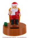 Figurine solaire - Figurine personnage de Noël solaire - Père Noël sur son rocking-chair