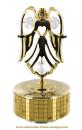 Boîte à musique en métal doré et cristal Swarovski: Boîte à musique ange avec 3 cristaux Swarovski