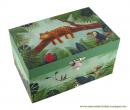 Boîte à bijoux musicale en bois: boîte à bijoux Trousselier avec léopard sur le thème des animaux de la savane