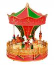Carrousel musical miniature de Noël : carrousel musical avec lumières et mélodies électroniques de Noël