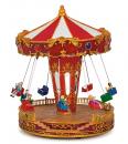 Carrousel musical miniature de Noël en résine: carrousel musical de sièges volants